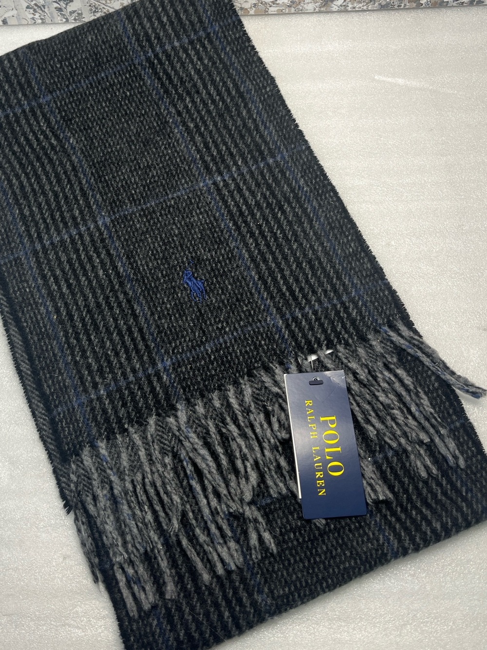 Polo Ralph Lauren Reversible Wool Blend Scarf NEW